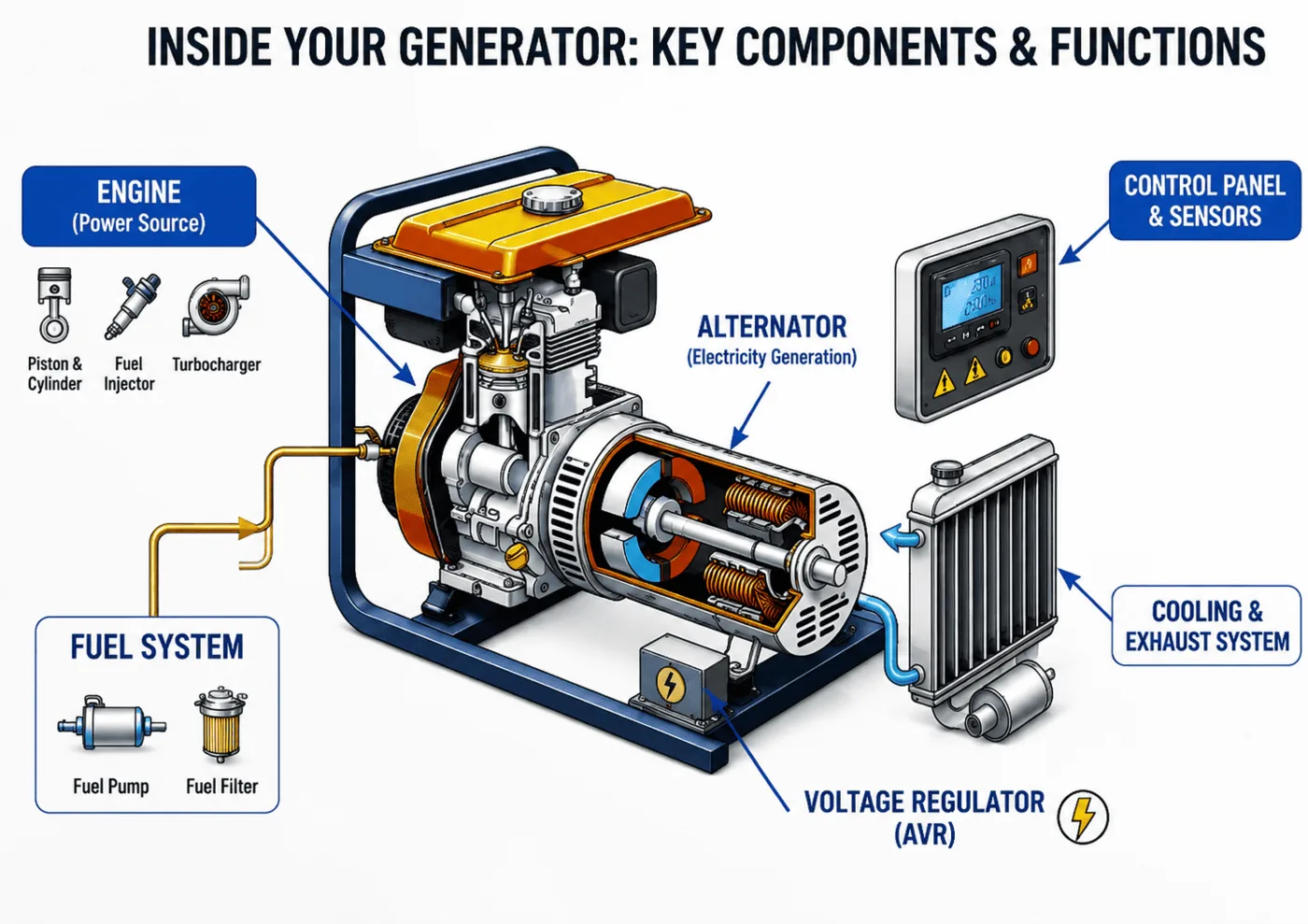 Electrical &amp; Control Systems â€” Generator components and functions
